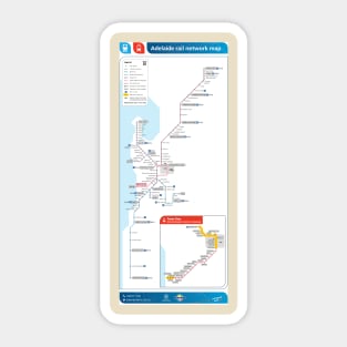 Adelaide - Australia - Rail Map - HD Sticker